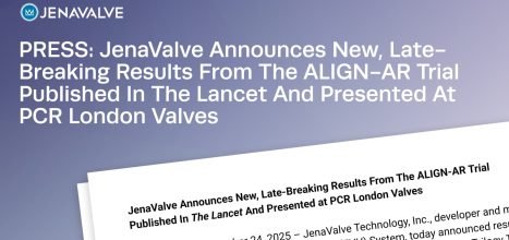 New, Late-Breaking Results from the ALIGN-AR Trial Published in The Lancet and Presented at PCR London Valves